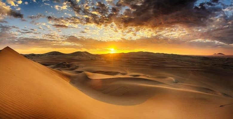 sunset desierto huacachina
