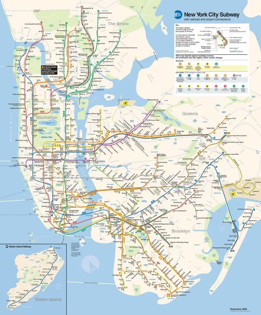 mapa metro nueva york mta